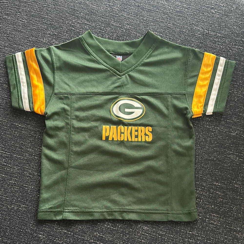 Kids Green Bay Packers Green and Yellow Shirt